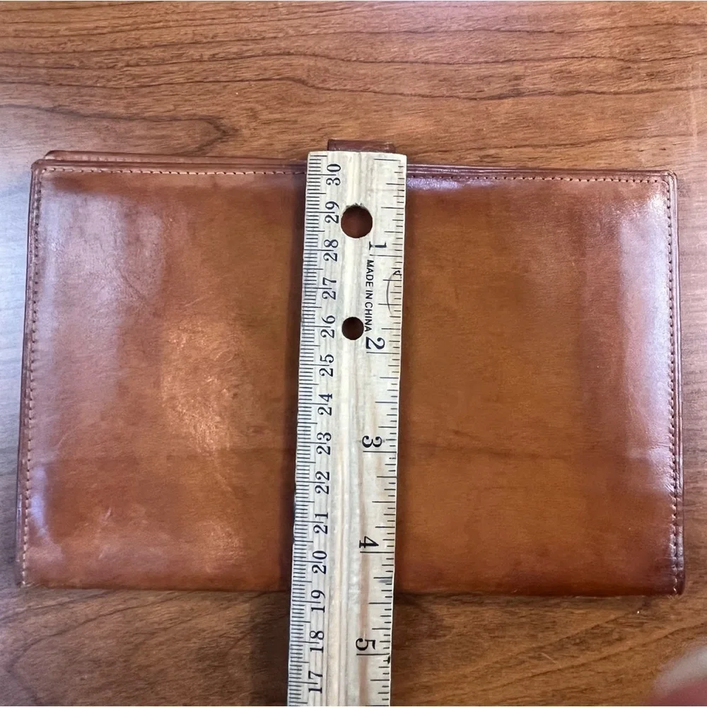 Vintage Old Travel Wallet Gold Lettering Passport Landing Card Luggage Ticket